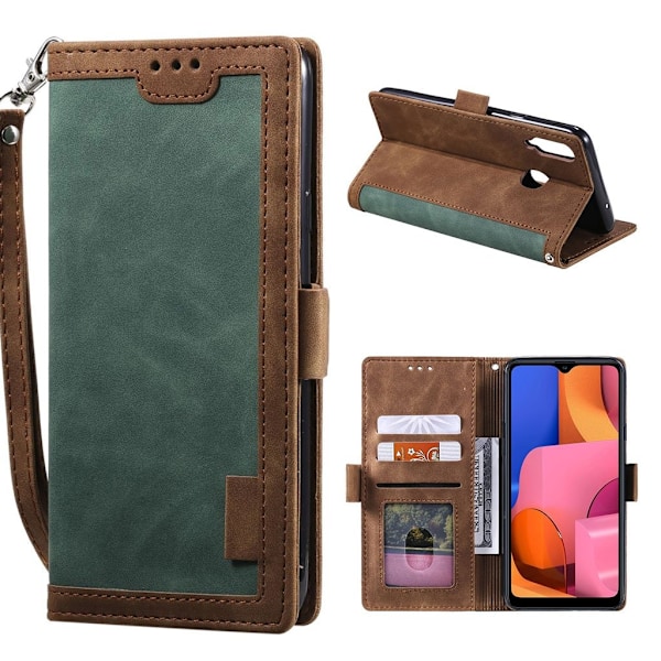 Suburbian läder Samsung Galaxy A20s fodral - Grön Grön