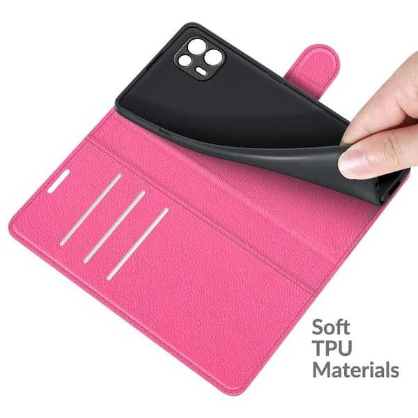Classic Motorola Edge 20 Lite Flippetui - Rose Pink