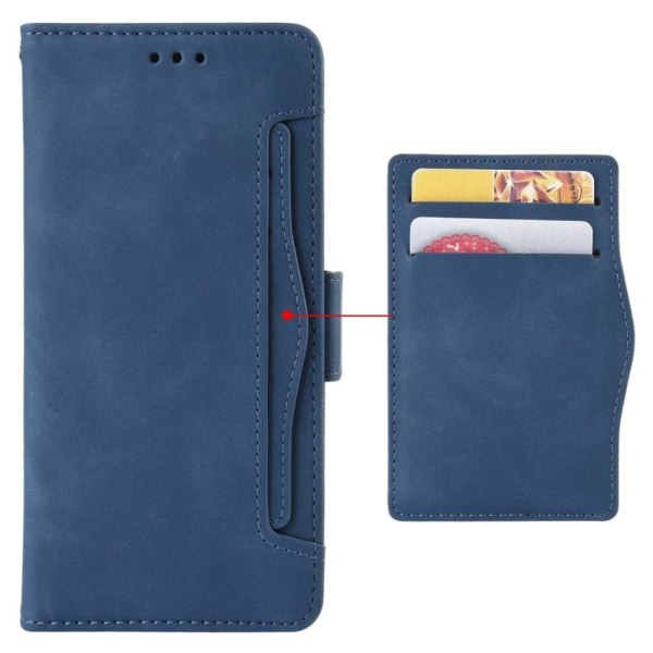 Modernt iPhone 14 Pro fodral med plånbok - Blå Blå
