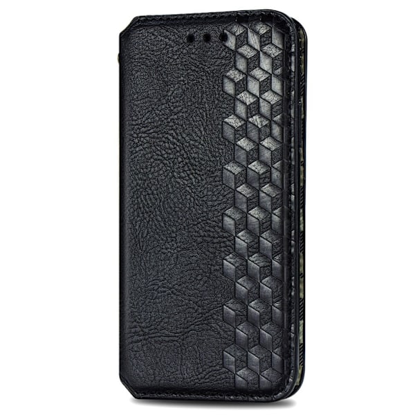 Læder Etui med A Stilfuldt Rhombus Tryk til Samsung Galaxy S20 Ultra - Sort Black