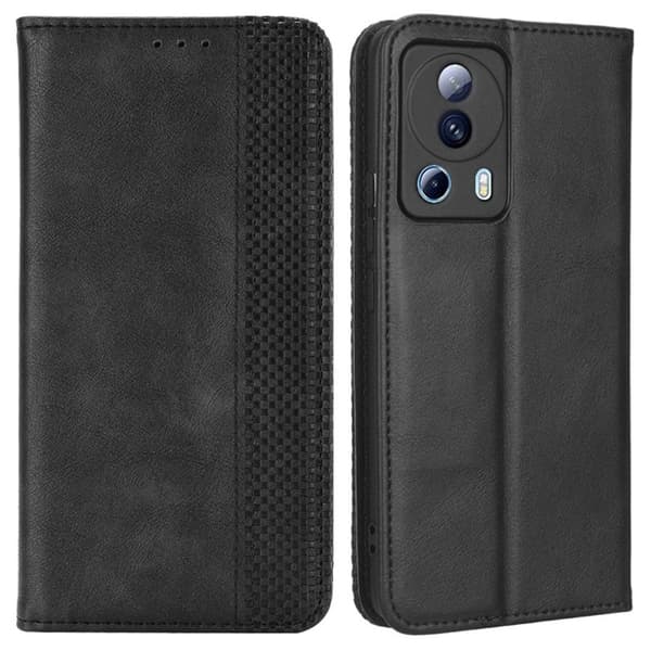 Bofink Vintage Xiaomi Civi 2 / 12 Lite Ne Læder Etui - Sort Black