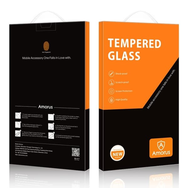 2 stk AMORUS ekstra stærk skærmbeskyttelse af glas til Motorola Moto E13 Transparent