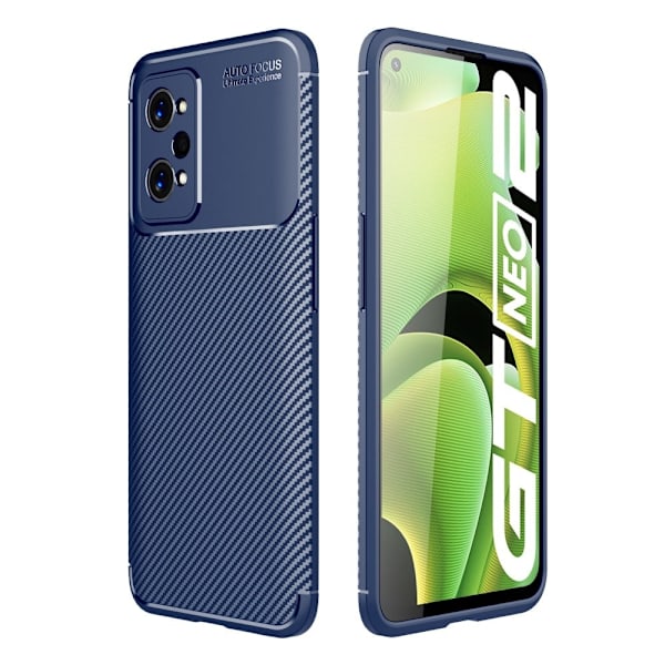 Carbon Shield Realme Gt Neo 3t / Gt Neo2 / Gt2 Suojakotelo - Sininen Blue