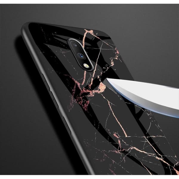 Fantasy Marble OnePlus 7 deksel - Svart / Gull Black