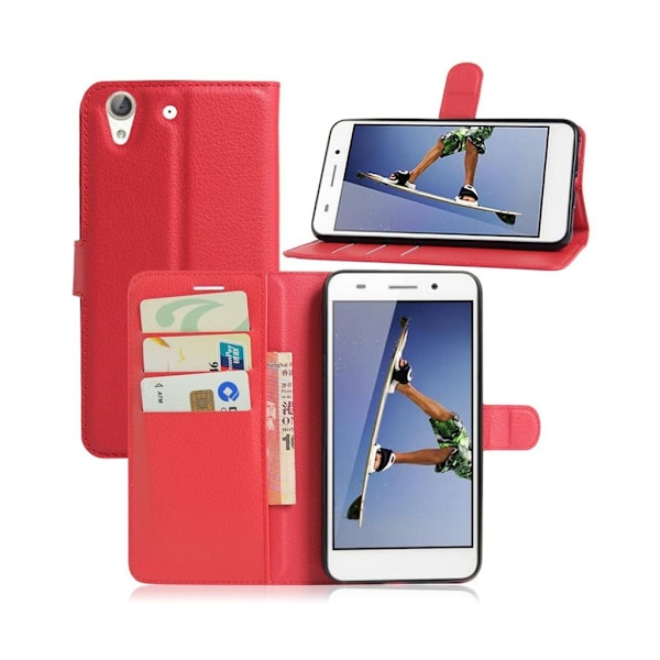 Stauning læder-etui til Huawei Y6 II - Rød Red