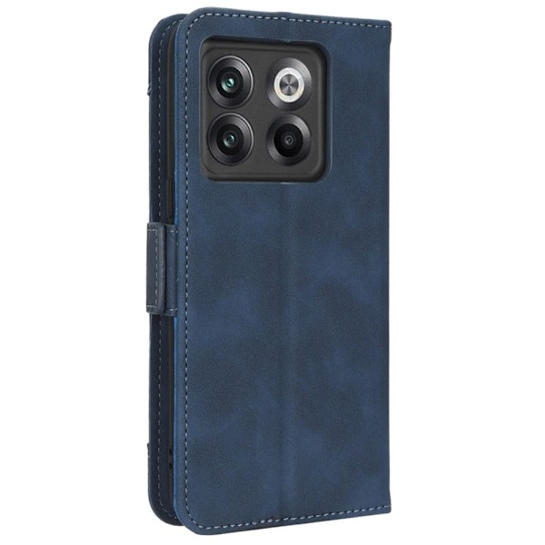 Stilfuldt Læder Etui med Pung til OnePlus Ace Pro / 10t - Blå Blue