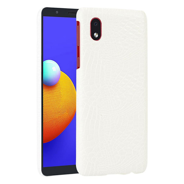 Croco Etui Samsung Galaxy M01 / A01 Core - Hvit White