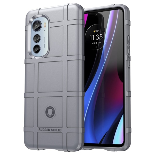 Rugged Shield Motorola Moto Edge 2022 skal - Silver/Grå Silvergrå