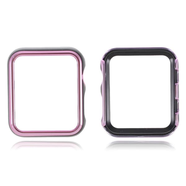 Apple Watch Series 3/2/1 42mm stilfuld ramme - Lyserød / Sort Pink