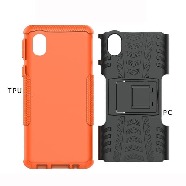 Offroad Etui Samsung Galaxy A01 Core - Svart / Oransje Black