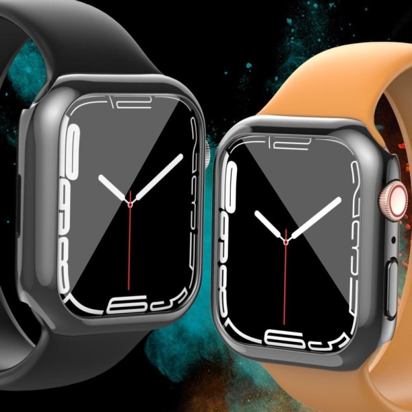 2 st AHASTYLE Apple Watch Series 8 (41 mm) elektroplåthölje - Svart Svart