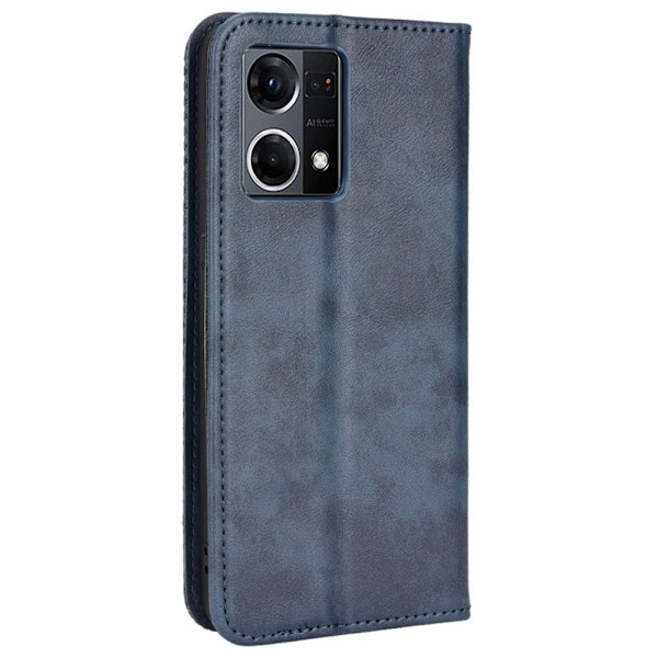 Bofink Vintage Oppo F21 Pro / Oppo Reno7 læderetui - Blå Blue