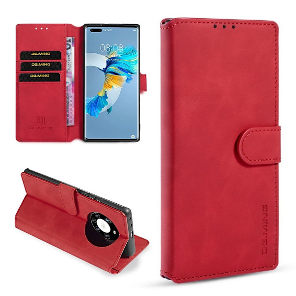 DG.MING Huawei Mate 40 Pro Plus Retro etui - rød Red