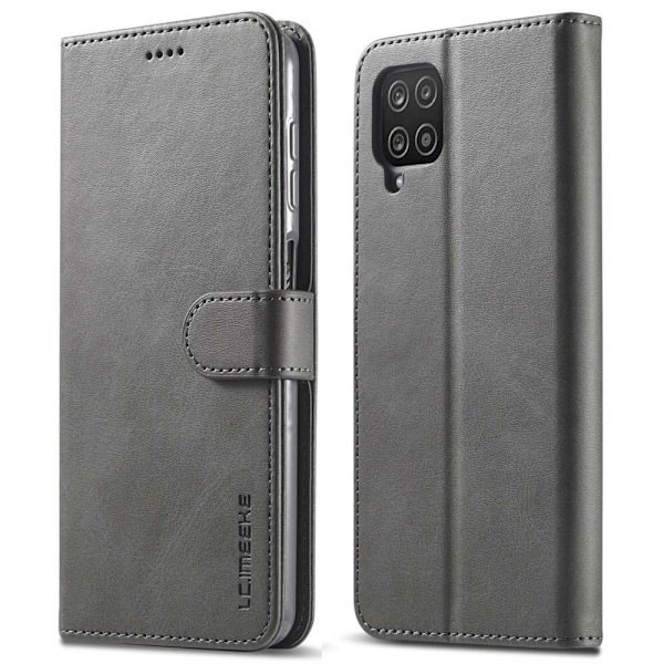 LC.Imeeke läder Samsung Galaxy M53 5G fodral - Silver/Grå Silvergrå