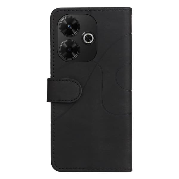 Tekstureret Xiaomi Redmi 13 læderetui med rem - Sort Black