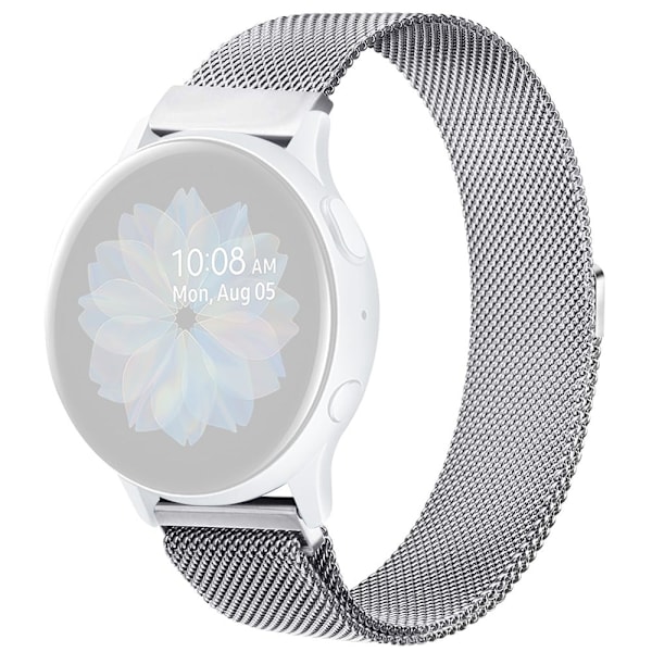 20 mm universellt klockarmband i rostfritt stål - Silver Silvergrå