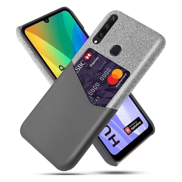 Bofink Huawei Y6p Card deksel - Grå Silver grey