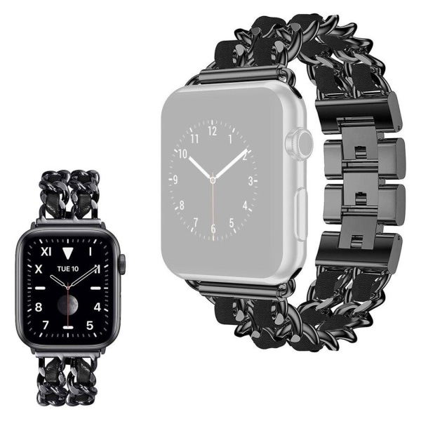 Apple Watch 40mm chain form stainless steel watch strap - Black Svart