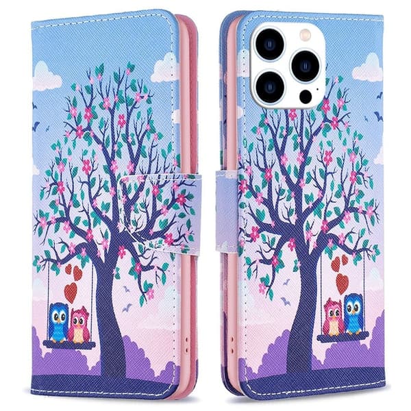 Wonderland iPhone 16 Pro Max flip-etui - To Ugler Blue