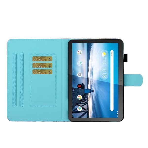 Lenovo Tab M10 coolt mönstrat flipfodral i läder - Hund multifärg