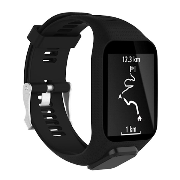 TomTom Runner/Spark/Adventurer 2/3 blød silikone cover - Sort Black