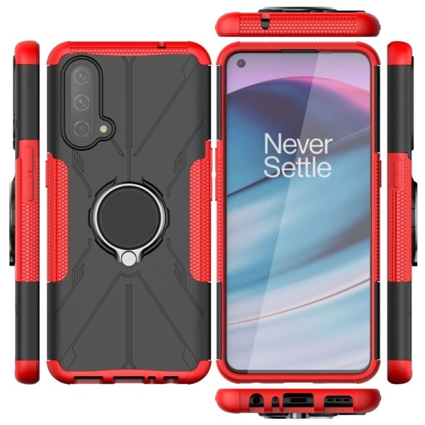 Kickstand cover with magnetic sheet for OnePlus Nord CE 5G - Red Röd