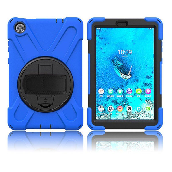 Silicone case with a 360 swivel for Lenovo Tab M8 - Blue Blå
