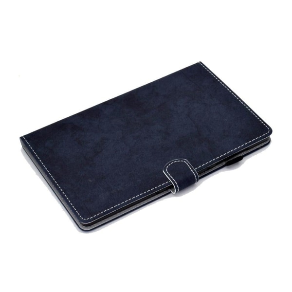 iPad 10.9 (2022) / iPad 10th Gen Cloth Texture Vegansk Læder Tablet Case Full Protection Stand Card Slot Flip Cover - Mørkeblå Blue