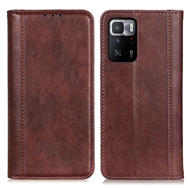 Aito nahkakotelo magneettisuljuksella Xiaomi Poco X3 GT - Ruskea Brown