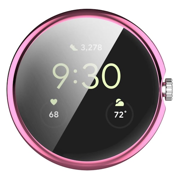 Google Pixel Watch galvanointi kansi näytönsuojalla - Pinkki Pink