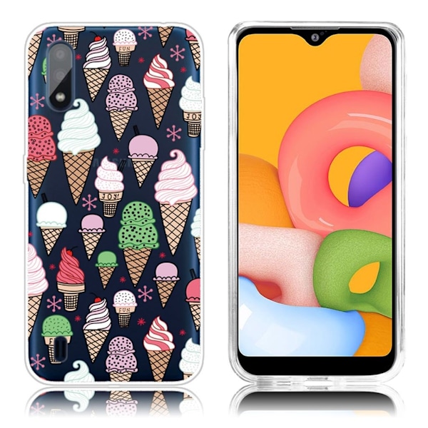 Deco Samsung Galaxy A01 kuoret - Värikäs jäätelö Multicolor