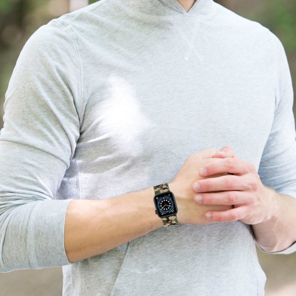 Apple Watch Series 6 / 5 44mm elastic nylon pattern watch band - Multicolor