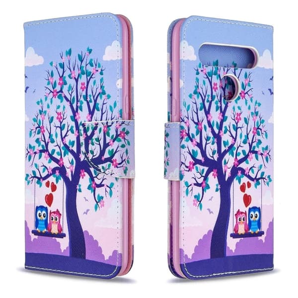 Wonderland LG K61 Etui - Træ og Ugler Multicolor