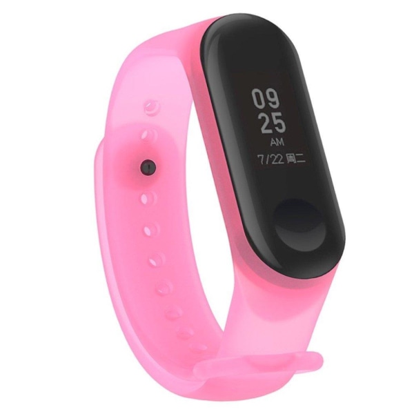 Xiaomi Mi Smart Band 6 / Band 5 translucent silicone watch strap Pink