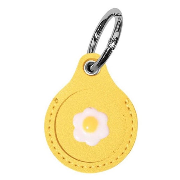 AirTags cute fruit design leather cover - Sunnyside Up Egg / Yel Yellow