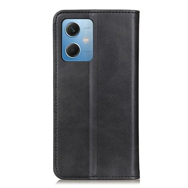 Lompakko-style Aitoa Nahkaa Läppäkotelo For Xiaomi Redmi Note 12 - Musta Black