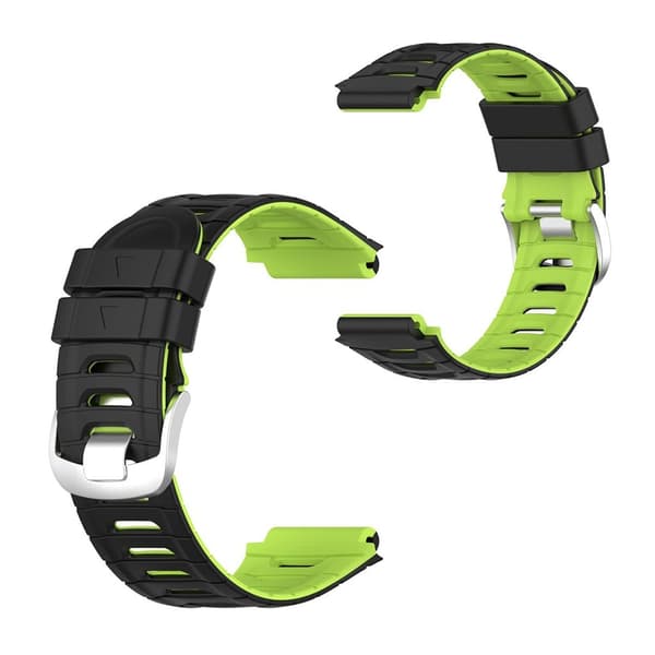 Garmin Forerunner 920XT kaksivärinen silikoninen kellonauha - Musta / Lime Multicolor