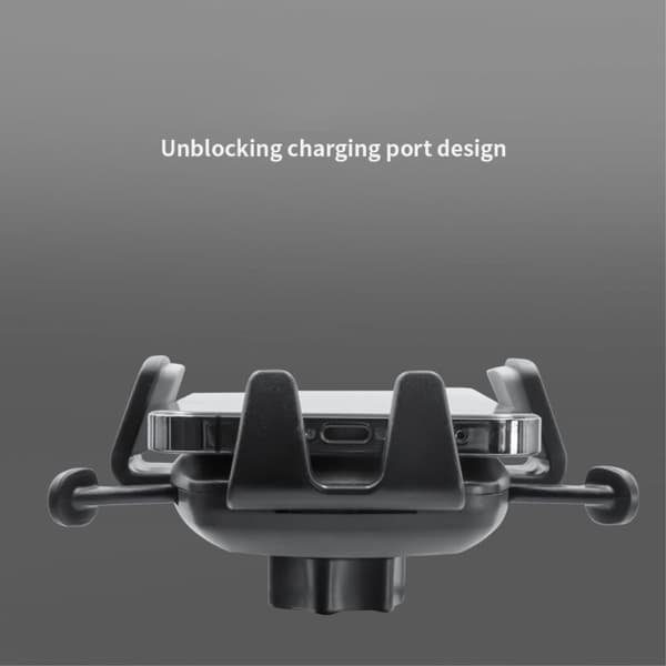 Universal telefonholder med to klips - Svart Black