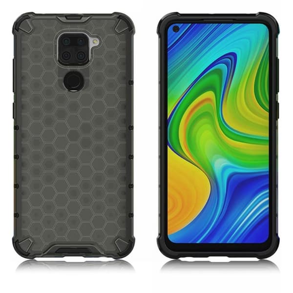Bofink Honeycomb Xiaomi Redmi Note 9 deksel - Grå Silver grey