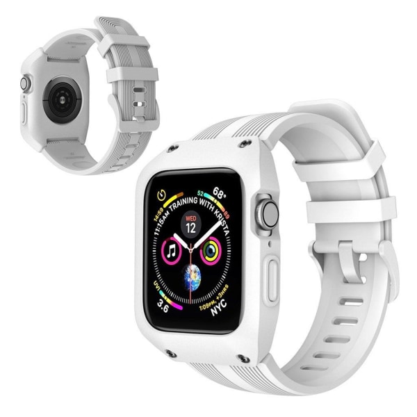 Apple Watch Series 5 40 mm klockarmband i silikon - Vit Vit