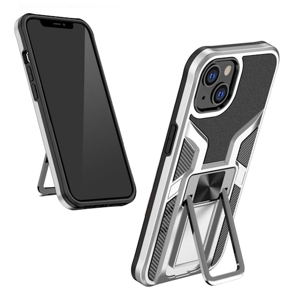 Stöttåligt iPhone 13 hybridskal - Silver/Grå Silvergrå