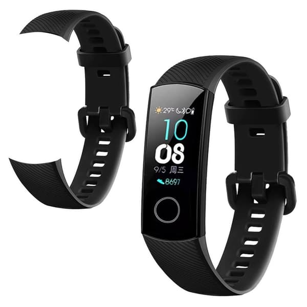 Honor Band 5 silikone Urrem - Sort Black