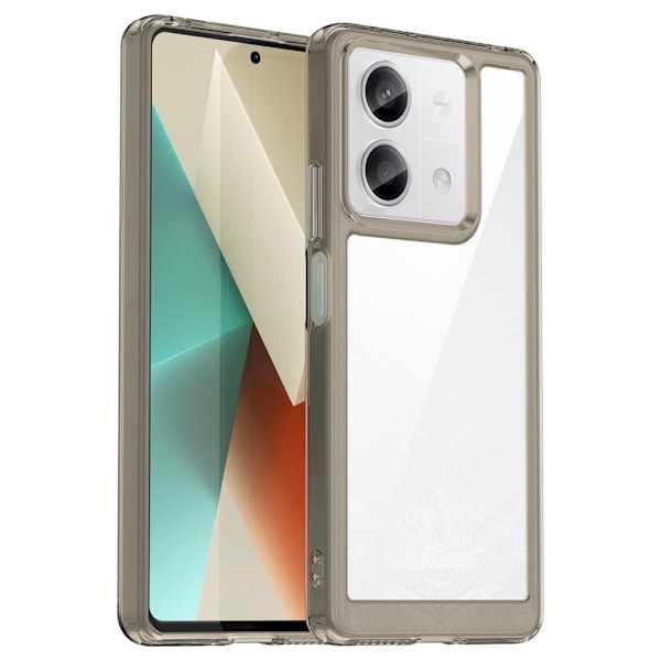 Xiaomi Redmi Note 13 älykäs akryylikansi - Läpinäkyvä Harmaa Silver grey
