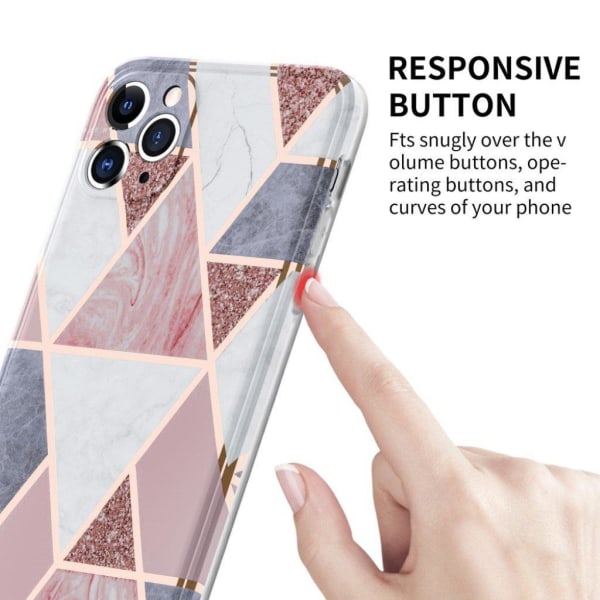 Marmor etui til iPhone 11 Pro Max - Lyserød Pink