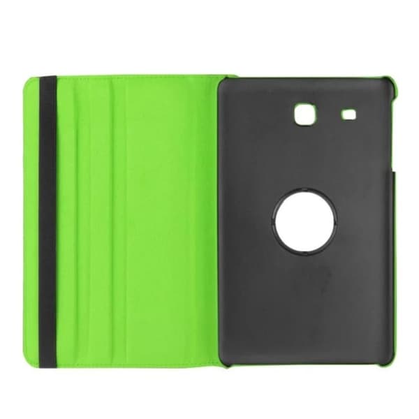 Jessen Samsung Galaxy Tab E 9.6 lær etui med roterende bak stativ.  Grønn Green