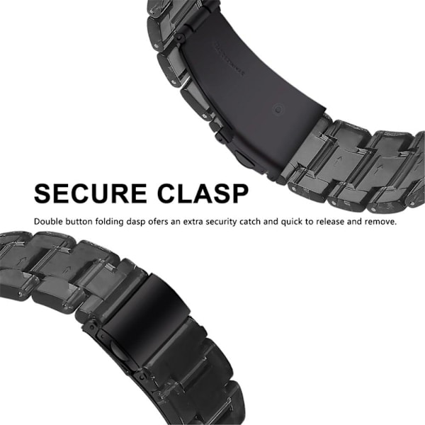 Apple Watch SE 2022 (40 mm) urrem med 3 perler i resin med klart cover - Gennemsigtig Sort Black