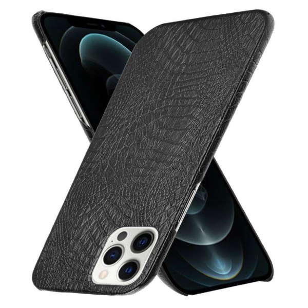 Croco iPhone 12 Pro Max cover - Sort Black