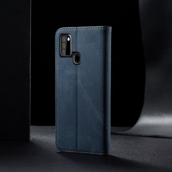 Jeans Samsung Galaxy A21s fodral - Blå Blå