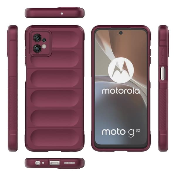 Blødt grebsformet cover til Motorola Moto G32 - Rød Red