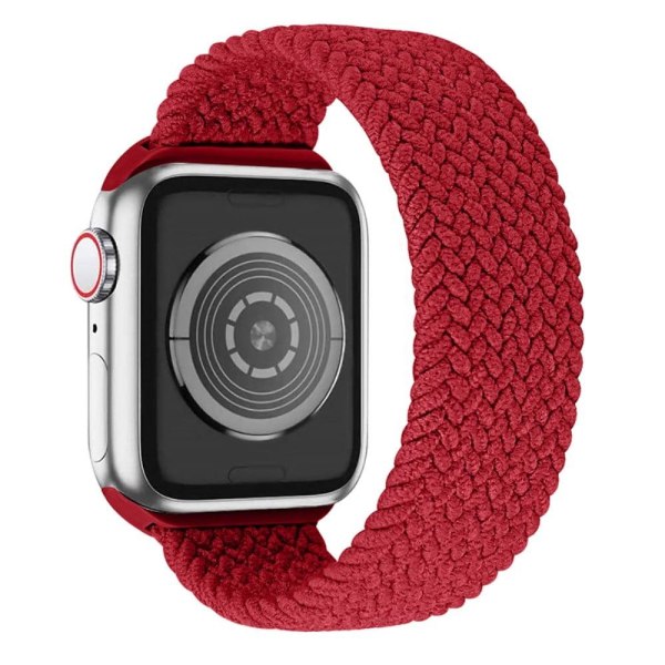 Apple Watch Series 8 (41mm) elastic woven watch strap - Red / Si Röd